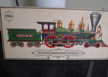 plakat parowzu amerykańskiego z 1850 r