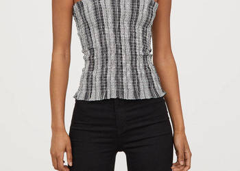top wzór H&M xxs 32 wiązany guma