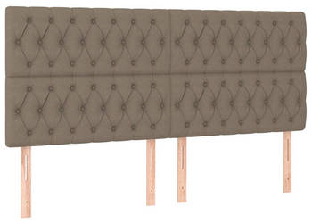 Zagłówki do łóżka 4 szt. taupe 100x7x78/88 cm tkanina WM-3116694