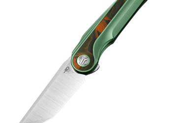 Nóż składany Bestech Blind Fury Orange Carbon Fiber / Green Titanium, Ston…