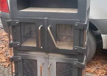 Piec kominkowy koza stalowy 9 kW uzywany w bdb stanie