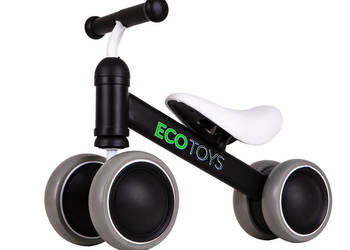 Rowerek biegowy treningowy mini rower dla dzieci czarny ECOTOYS