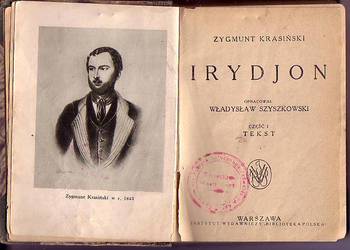 (8335) IRYDJON  WYDANIE OKOŁO 1920 ROKU - ZYGMUNT KRASIŃSKI