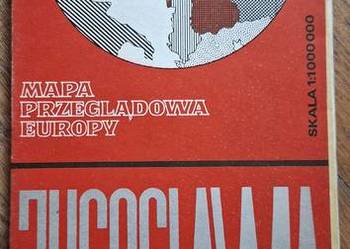 Mapa Przeglądowa Europy Jugosławia 1:1000 000