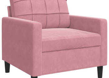 Fotel różowy 60 cm obity aksamitem WM-4007607