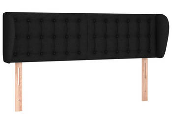 Zagłówek uszak czarny 147x23x78/88 cm tkanina WM-3117578