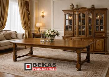 PROMOCJA Nowa Dębowa Witryna 180` Złoty Dąb Rustikal BEKAS Producent Mebli