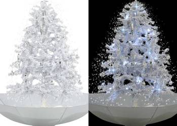 vidaXL Choinka sypiąca śniegiem, podstawa parasolowa(SKU:284334)