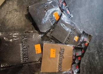 Kabaretki czarne brązowe podkolanówki 4 paczki