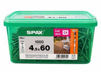 WKRĘTY TARASOWE SPAX C4 – 4,5 × 60 mm | 1000 SZT.