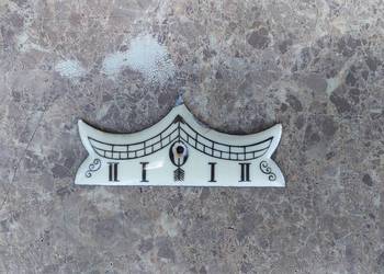 46 Wychylnik wahadła starego zegara tzw porcelanka seledynka