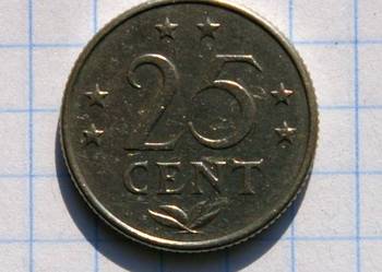 25 CENTÓW ( 25 CENT ) 1970 ROK - ANTYLE HOLENDERSKIE