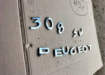 PEUGEOT 308 SW 308SW   NAPIS  ZNACZEK EMBLEMAT