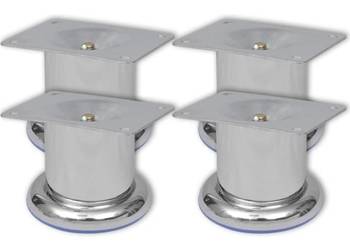 vidaXL Okrągłe nóżki do sofy, 8 szt., chromowe, 60 mm(SKU:279097)