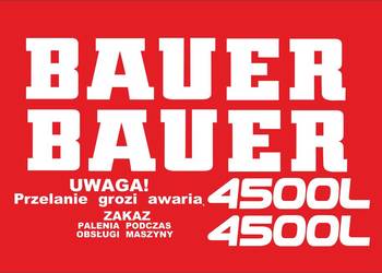 Naklejki bauer 4500l zamienniki