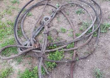 Lina stalowa 20mm gruba 17m lina holownicza wyciągarka zawiesie kausze zaci