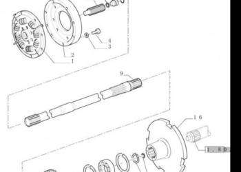 New Holland T6090 Wałek 10t, 22t, 11t, 1040mm l 87372502