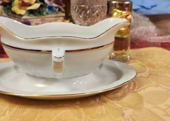Sosjerka biel złoto porcelana Plankenhammer Bavaria