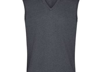 Bezrękawnik Kamizelka dzianinowa 100% bawełna ciemny szary James&Nicholson