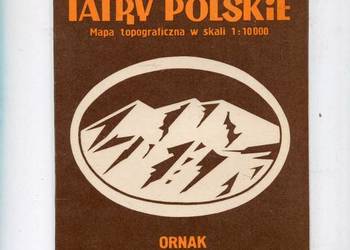 Tatry Polskie Mapa topograficzna w skali 1 10.000 Ornak