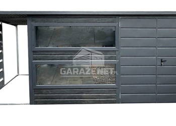 SCHOWEK DOMEK OGRODOWY 4x2,5 m + WIATA 1,2 x 2,5m BRAMA 3x OKNO - GB413