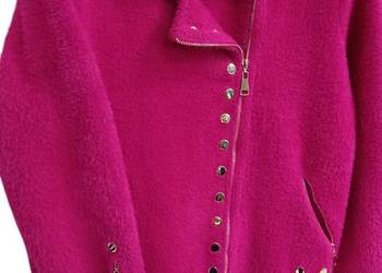 WIOSNA-JESIEN GRUBA Kurtka Alpaka -UNI BIUST DO 110 CM