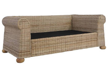 2-osobowa sofa z poduszkami naturalny rattan WM-283073