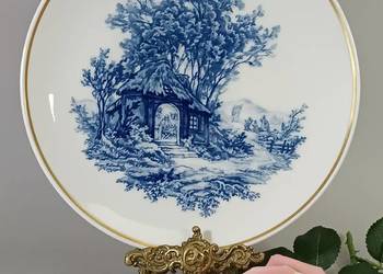 Meissen Patera Ścienna Adoracja Pasterzy 1943 Kobalt Złoto Miśnia