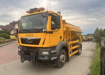 MAN TGM 18.250 4x4BB Piaskarka Solarka econ 2014 pług schmidt euro 6 manual