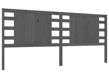 Wezgłowie łóżka szare 206x4x100 cm lite drewno sosnowe WM-818792
