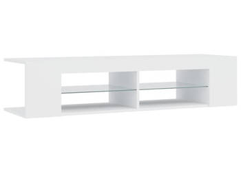 Szafka TV z oświetleniem LED biała 135x39x30 cm WM-804229