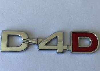 Srebrny znaczek D4D D-4D Toyota emblemat klejany