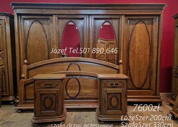 Meble sypialniane / łóżko - szafa - szafki - nocne