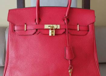 Piękna czerwona torebka damska skórzana leather leder