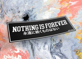 Naklejka K13 + NOTHING 20 x 6,5 cm drift slap jdm