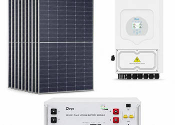 Zestaw fotowoltaiczny hybrydowy 6 kWp - falownik DEYE SG05LP1 5