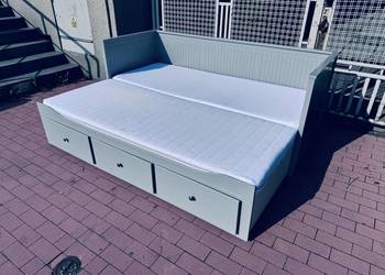 IKEA HEMNES Leżanka Łóżko z 3 szufladami, 2 materace ,szare Transport