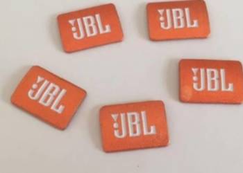 NOWY pomarańczowy znaczek logo JBL emblemat klejany