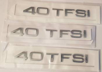 NOWY klejany znaczek 40 TFSI emblemat srebrny logo
