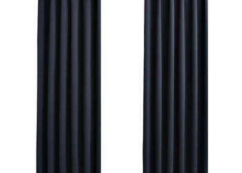 Zasłony zaciemniające z haczykami 2 szt. antracyt 140x245 cm WM-134424