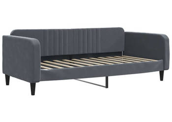 Sofa z funkcją spania ciemnoszara aksamit 100x200 cm WM-354094