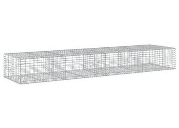 Kosz gabionowy z pokrywą 400x100x50 cm galwanizowane żelazo WM-3295181