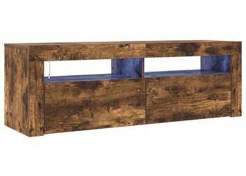 vidaXL Szafka pod TV z oświetleniem LED, przydymiony dąb(SKU:815687)