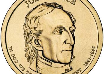 moneta 1 Dolar - John Tyler - 2009 rok CERTYFIKAT (X9348)