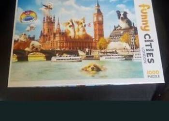 Psy w Londynie Funny Cities 1000 puzz