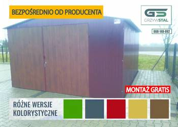 Garaż blaszany BRĄZOWY - Magazyn Wiata - Hala Stalowa – GRZYWSTAL