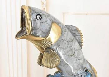Okoń z Brązu - Ryba Wędkarstwo - Figura Rzeźba z Brązu - Karp Wędkarz Preze