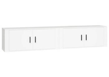 Wiszące szafki telewizyjne 2 szt. białe 100x345x40 cm WM-3188366