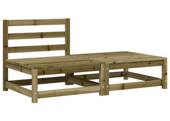 Ogrodowa sofa bez podłokietników z poduszkami i podnóżkiem WM-838132