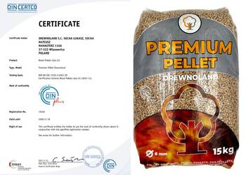Pellet Premium DINPLUS A1 iglasty-sosnowy 6mm Łączki Kucharskie